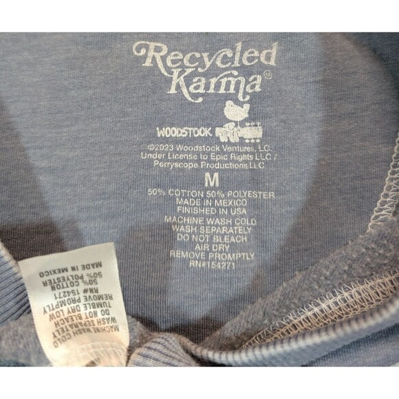 Recycled Karma Womens M Sweater "Woodstock" Pull Over Sweatshirt - Picture 4 of 7